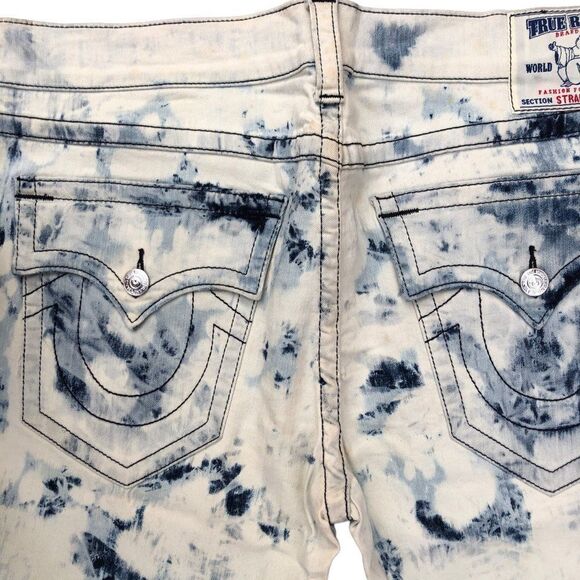 RARE True Religion Jeans Size 40 STRAIGHT Blue - Picture 11 of 12